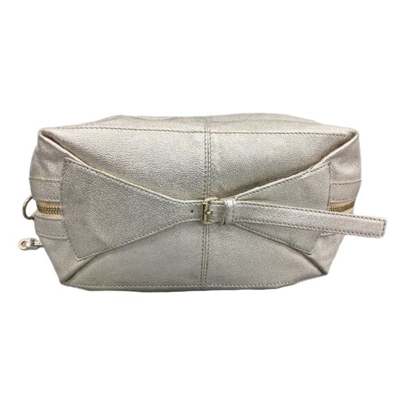 Jimmy Choo (Authentic) Tulita Champagne Gold Leather Buckle Satchel Handbag VGUC - Picture 5 of 12